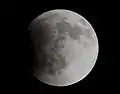 美國新墨西哥州伯納利歐縣阿爾伯克基的月偏食,時間為06:02 UTC