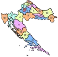 今克罗地亚的伊斯特拉縣(18號者),佔伊斯特拉半島大部份。