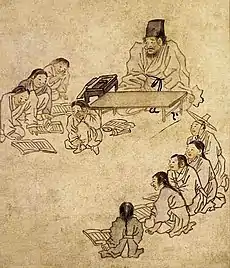 Teacher and pupils Seodang (서당:書堂)