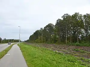 格洛斯楚普艾比站所在地北环路,建成后将位于北环路路侧