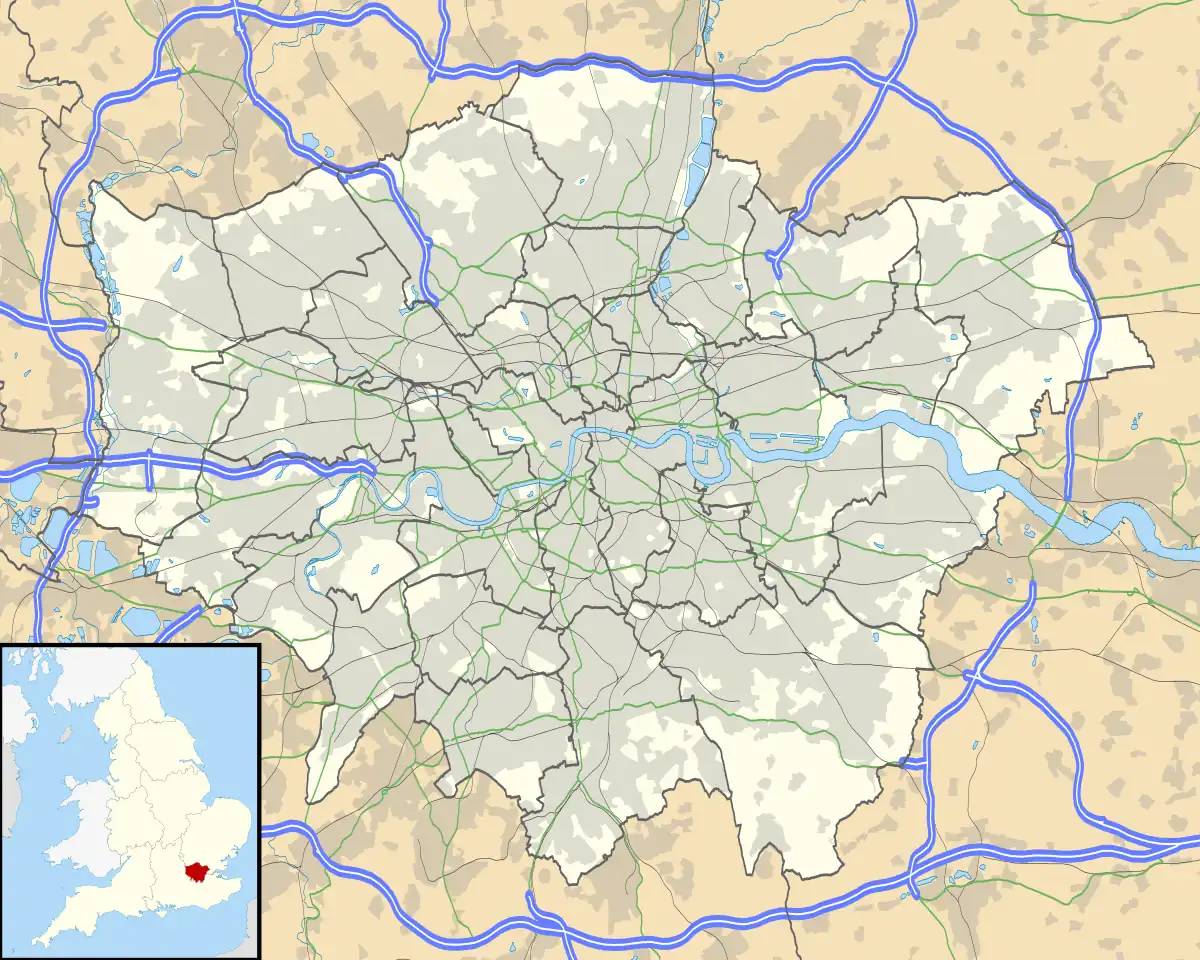 南伯里站在Greater London的位置