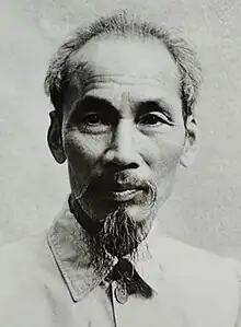著中山裝的越南勞動黨主席胡志明
