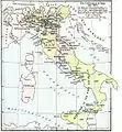 1870年意大利統一。尼斯已於1860年由薩丁尼亞王國割讓予法國;科西嘉島一直為法國所有。馬耳他一直是英國殖民地,直到1964年獲得獨立。