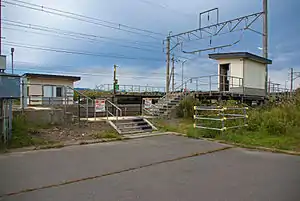 以簡易車站模式運作的鄉澤站外貌。(2009年9月)