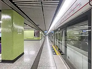 佐敦站月台(2022年12月)