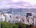 維多利亞港風光如畫海景,可看到興建中的翔龍灣以及地標海名軒