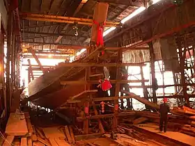 傳統木船建造過程