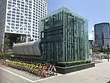 B出入口附近的共享单车