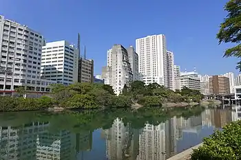 屯門河近杯渡路以南的屯門工業區的一段周邊環境