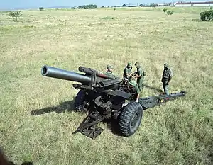 二戰與冷戰期間美國陸軍炮兵所使用的裝備M114榴彈炮（英语：）
