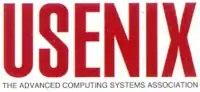 红色的"USENIX"商标,下方为灰色的字幕『高等计算系统协会』