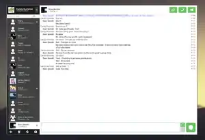 运行于GNU/Linux下的Tox客户端&nbsp;µTox的运行界面截图。